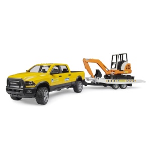 Bruder Masina RAM 2500 cu remorca si mini excavator - Img 6