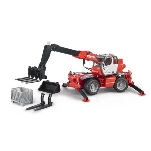 Bruder - Stivuitor Telescopic Cu Accesorii Manitou Mrt 2150 - Img 3