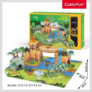 Cubic Fun - National Geographic Set de joaca 3D aventura in jungla 65 piese - Img 3