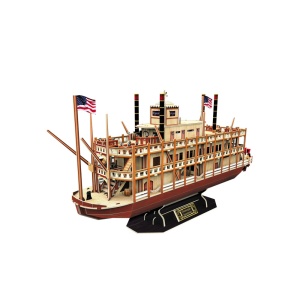 Cubic Fun - Puzzle 3D Nava Mississippi Steamboat Usa 142 Piese - Img 2
