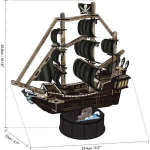 Cubic Fun - Puzzle 3D Nava Queen Anne 100 Piese - Img 4
