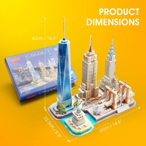 Cubic Fun - Puzzle 3D New York 123 Piese - Img 3