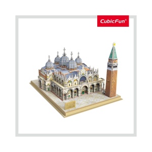 Cubic Fun - Puzzle 3D si Brosura-Piata San Marco 107 Piese - Img 2