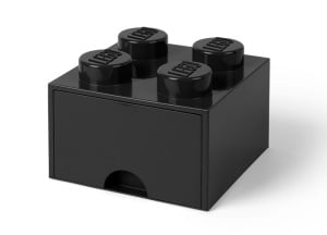 Cutie depozitare LEGO 2x2 cu sertar, negru - Img 1