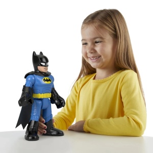 Fisher Price Imaginext Dc Super Friends Figurina Batman Xl Cu Costum Albastru - Img 4