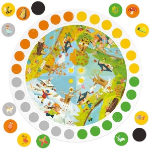 Headu - Puzzle Educativ rotund sa invatam Anotimpurile - Img 2