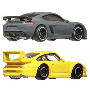 Hot Wheels Premium Set 2 Masinute Metalice Porsche 993 Gt2 Si Porsche 718 Cayman Gt4 Scara 1:64 - Img 4