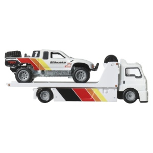 Hot Wheels Transportator Fleet Street Cu Masinuta Toyota Off Road Truck Scara 1:64 - Img 7