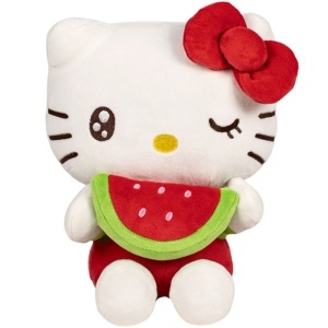 Jucarie din plus Hello Kitty cu pepene, 22 cm