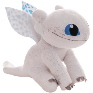 Jucarie din plus Light Fury cu aripi fluorescente, Dragons, 34 cm - Img 2