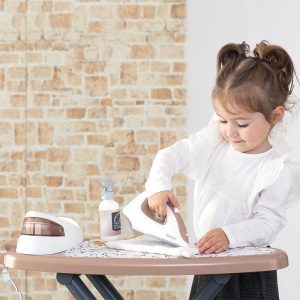Jucarie Smoby Masa si fier de calcat Tefal Ironing Board + Stream Iron cu 9 accesorii - Img 4