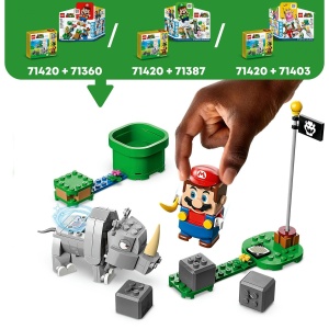 LEGO Super Mario - Set de extindere - Rinocerul Rambi (71420) - Img 7