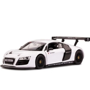 Masinuta Metalica Audi R8 Alb Scara 1 La 24 - Img 6