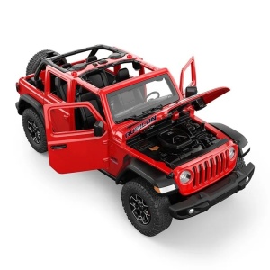 Masinuta Metalica Jeep Wrangler Rubicon 4Xe Rosu Cu Scara 1 La 32 - Img 4