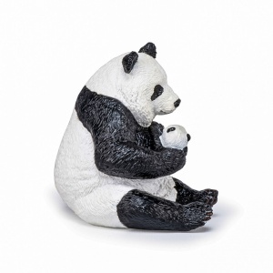 Papo Figurina Urs Panda Sezand Cu Pui In Brate - Img 4