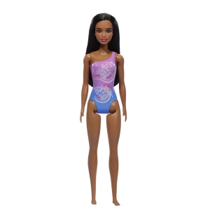 Papusa Barbie Bruneta Cu Costum De Baie In Doua Culori - Img 3