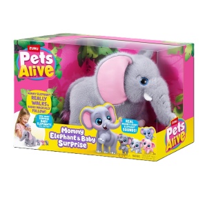 Pets Alive - Jucarie de plus interactiva, Mama Elefant si puii sai - Img 2