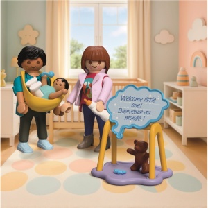 Playmobil - Set cadou pentru nastere Familie cu bebelus - Img 5