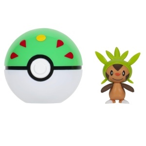 Pokemon - Set 2 figurine Clip n Go, Chespin with Friend Ball W19 - Img 2