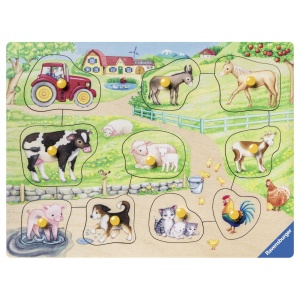 Puzzle Din Lemn Ferma, 10 Piese - Img 2