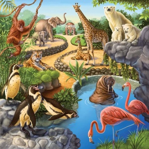 Puzzle Padure, Zoo Si Animale Domestice, 3X49 Piese - Img 4