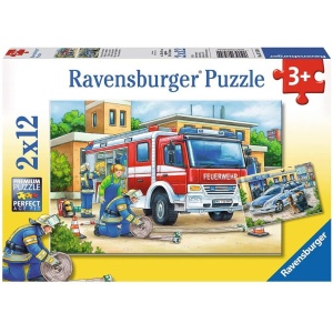 Puzzle Politie Si Pompieri, 2X12 Piese