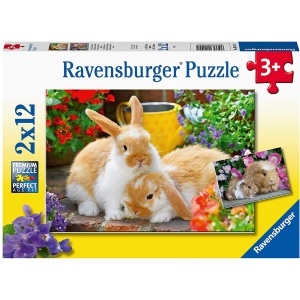 Puzzle Porcusor De Guinea Si Iepuras, 2X12 Piese - Img 5