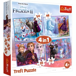 Puzzle Trefl 4In1 Frozen2 Calatorie Catre Necunoscut