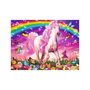 Puzzle unicorn si curcubeu 100 piese starline cu sclipici - Img 2