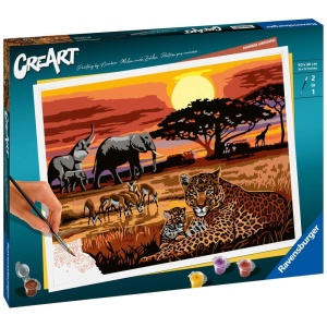Ravensburger - CreArt pictura pe numere pentru adulti peisaj din savana - Img 2