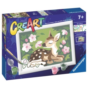 Ravensburger - CreArt pictura pe numere pentru copii pui de caprioara si flori - Img 2