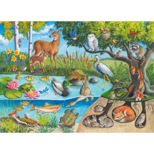 Ravensburger - Puzzle animale deasupra si sub apa 60 piese - Img 3