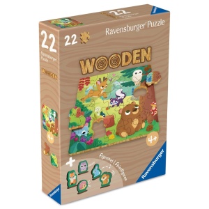 Ravensburger - Puzzle din lemn animalele padurii 22 piese - Img 2