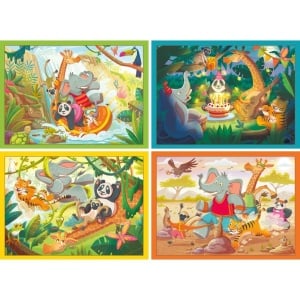 Ravensburger - Puzzle interactiv cu buton sonor pentru testarea rapiditatii animalute jucause 4x35 piese - Img 3