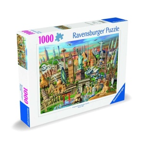 Ravensburger - Puzzle obiective turistice mondiale 1000 piese design nou