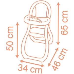 Scaun de masa pentru papusa Smoby Baby Nurse Highchair - Img 2