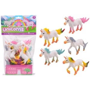 Set 5 figurine din cauciuc - Unicorni - Img 2