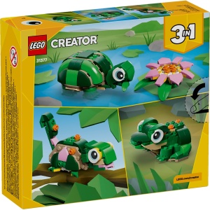 Set LEGO Creator - Broască-țestoasă cu o floare de nufăr (31377) - Img 3