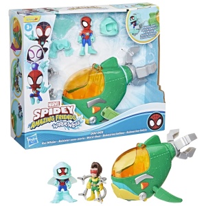 Spidey Si Prietenii Lui Uimitori Marvel Water Webs Set Submarinul Doc Ock Cu Figurine Si Accesorii - Img 7