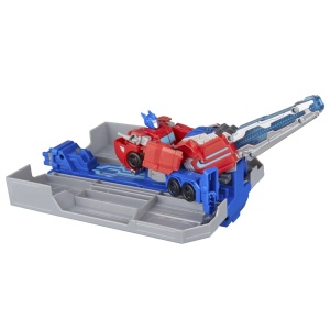 Transformers Earthspark Camion Cu Remorca De Lupta Optimus Prime - Img 8