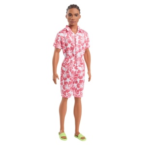 Barbie Papusa Baiat Fashionistas In Salopeta Stil Hawaian Si Sandale Verzi - Img 2