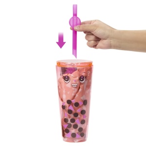 Barbie Pop Reveal Bubble Tea Papusa Barbie Mango Mochi - Img 4