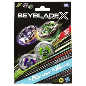 Beyblade X Pachet Duo Knife Shinobi 4-80 Hn Si Keel Shark 3-80F