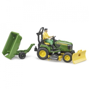 Bruder - Tractor Cu Remorca John Deere Si Gradinar - Img 6