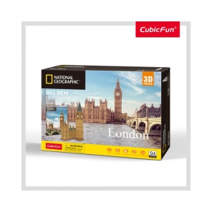 Cubic Fun - Puzzle 3D+Brosura-Big Ben 94 Piese - Img 2