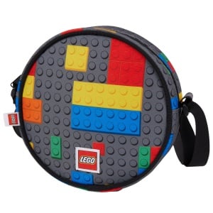 Geantă rotundă crossbody LEGO Colorful Bricks