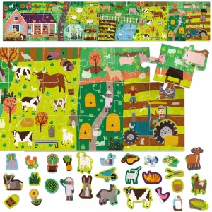 Headu - Puzzle si stickere Ferma cu 48 piese - Img 2