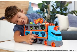 Hot Wheels 2 In 1 Mega Transportator Masini Pista - Img 5