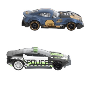 Hot Wheels Set 2 Masinute Metalice Pull Back Muscle And Blown Si Alpha Pursuit 1:43 - Img 3