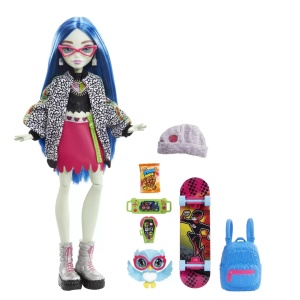 Monster High Papusa Ghoulia Yelps Cu Animalut Si Accesorii - Img 2